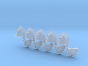 Commission 84 Mk2 Shoulder Pads x10 in Clear Ultra Fine Detail Plastic