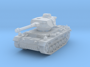 Panzer III K (Pz IV Turret) 1/100 in Clear Ultra Fine Detail Plastic