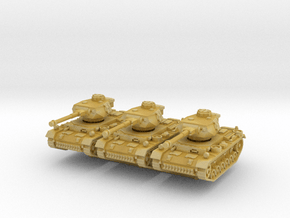 Panzer III K (Pz IV Turret) (x3) 1/200 in Tan Fine Detail Plastic