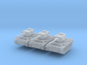 Panzer III K (Pz IV Turret) (x3) 1/200 in Clear Ultra Fine Detail Plastic