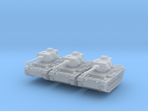 Panzer III K (Pz IV Turret) (x3) 1/220 in Clear Ultra Fine Detail Plastic