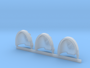 Griffons Gravus Shoulder Pads x3 L #2 in Clear Ultra Fine Detail Plastic