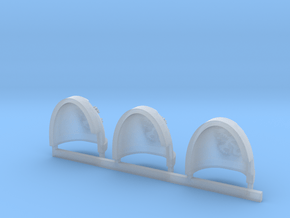 Griffons Gravus Shoulder Pads x3 L#1 in Clear Ultra Fine Detail Plastic