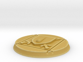 Blood and Shield 60mm base x1 in Tan Fine Detail Plastic