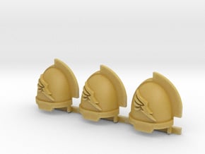 Wing Aggressive shoulder pads x3 R in Tan Fine Detail Plastic