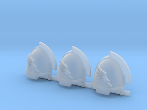 Wing Aggressive shoulder pads x3 R in Clear Ultra Fine Detail Plastic
