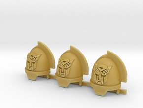 Red Robots Aggressive shoulder pads x3R in Tan Fine Detail Plastic