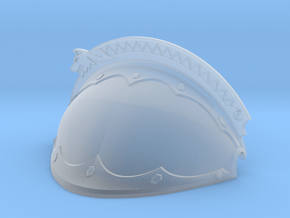 Space Vikings Mecha shoulder pad #1L (M) in Clear Ultra Fine Detail Plastic