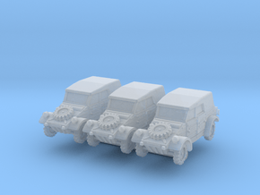 Kubelwagen (covered) (x3) 1/200 in Clear Ultra Fine Detail Plastic