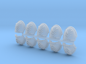 Chevrons MkXb shoulder pads x10 in Clear Ultra Fine Detail Plastic