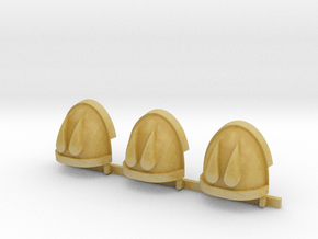 Red Ángeles 2 drops Gravus shoulder pads x3 R #1 in Tan Fine Detail Plastic