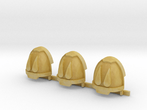 Red Ángeles 2 drops Gravus shoulder pads x3 R #2 in Tan Fine Detail Plastic