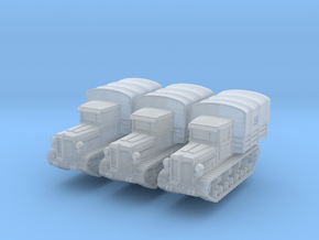 Komintern tractor (covered) (x3) 1/200 in Clear Ultra Fine Detail Plastic