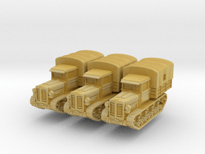 Komintern tractor (covered) (x3) 1/285 in Tan Fine Detail Plastic