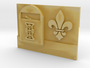 Fleur De Lis Gothic Metal Box APC panel #1 in Tan Fine Detail Plastic