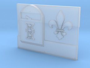 Fleur De Lis Gothic Metal Box APC panel #1 in Clear Ultra Fine Detail Plastic