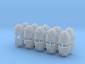 Commission 182 Mk4 shoulder pads set in Clear Ultra Fine Detail Plastic
