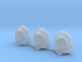 Royal Fists Bladeguards shoulder pads x3 L #1 in Clear Ultra Fine Detail Plastic