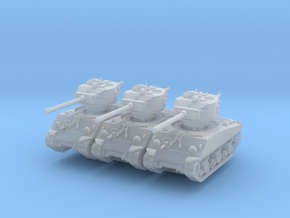 M4A3 Sherman 76mm (x3) 1/200 in Clear Ultra Fine Detail Plastic