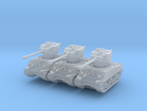 M4A3E8 Sherman 76mm (x3) 1/220 in Clear Ultra Fine Detail Plastic