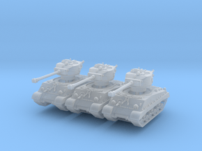 M4A3E8 Sherman 76mm (sandshield) (x3) 1/220 in Clear Ultra Fine Detail Plastic