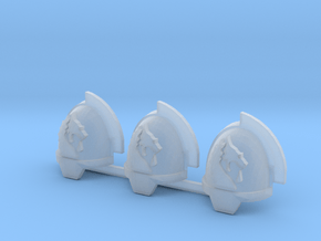 Bloodied Dragons Gravus shoulder pads R #3 in Clear Ultra Fine Detail Plastic
