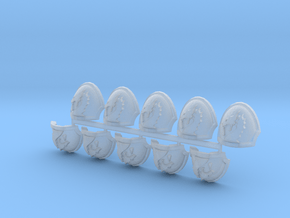Bloodied Dragons MkXb shoulder pads x10 L in Clear Ultra Fine Detail Plastic