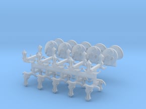 Commission 220 shoulder pads in Clear Ultra Fine Detail Plastic