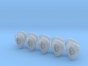 Commission 221 teardrop combat shields x10 R in Clear Ultra Fine Detail Plastic