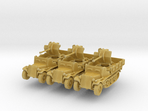 Sdkfz 10/4 B Flak 38 Armoured (x3) 1/200 in Tan Fine Detail Plastic