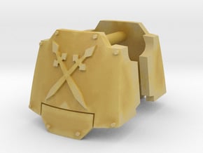 Crossed Swords MkX Dreadnought shoulder pads #3 in Tan Fine Detail Plastic