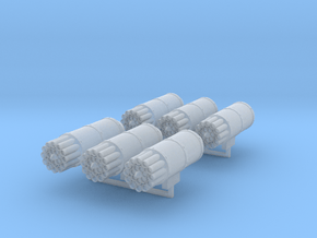 XV8 Mecha Rocket Pods x6 #7 in Clear Ultra Fine Detail Plastic