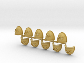 Roman XV Mk4 shoulder pads x10 in Tan Fine Detail Plastic