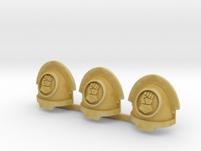 Royal Fists Bladeguard shoulder pads x3 R #1 in Tan Fine Detail Plastic