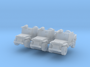 Jeep Willys Armored (x3) 1/200 in Clear Ultra Fine Detail Plastic