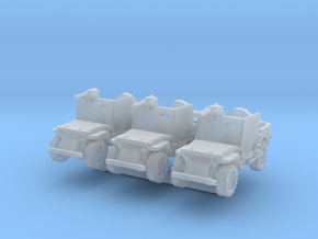 Jeep Willys Armored (x3) 1/220 in Clear Ultra Fine Detail Plastic
