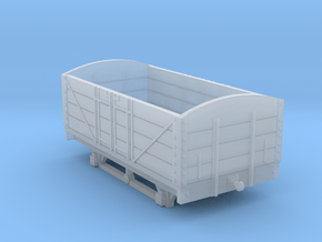 L&BR Open Wagon w/o Buffers OO Scale in Clear Ultra Fine Detail Plastic