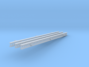 1-25 Katyusha Left Rails in Clear Ultra Fine Detail Plastic