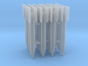 Set of 16 M-13 Rockets for Katyusha 1:24 scale in Clear Ultra Fine Detail Plastic