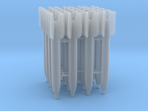 16 M-13 Rockets 1:12 scale in Clear Ultra Fine Detail Plastic