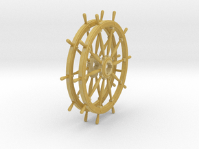 Two 10 spoke Ship's Wheels, 1:24 scale in Tan Fine Detail Plastic