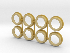 8 Portholes (1" or 26mm outside diameter) in Tan Fine Detail Plastic