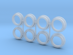 8 Portholes (1" or 26mm outside diameter) in Clear Ultra Fine Detail Plastic