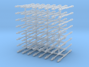  64 belaying pins in 1:48 scale in Clear Ultra Fine Detail Plastic
