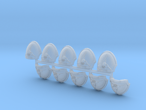Commission 258 MkXb shoulder pads x10 in Clear Ultra Fine Detail Plastic