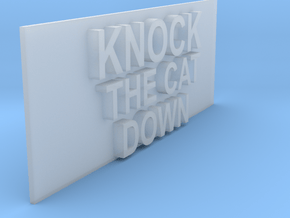 knock the cat down sign in Clear Ultra Fine Detail Plastic
