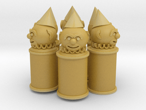 garbage cans with clown head in Tan Fine Detail Plastic