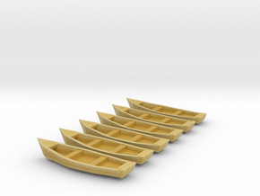 15 by 4 foot N scale row boats in Tan Fine Detail Plastic