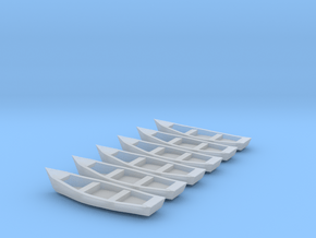 15 by 4 foot N scale row boats in Clear Ultra Fine Detail Plastic