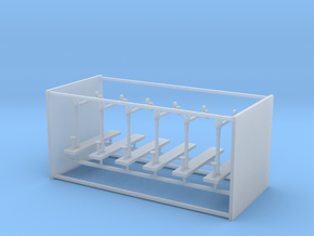 6x Z Scale Water Crane Model Variant B in Clear Ultra Fine Detail Plastic